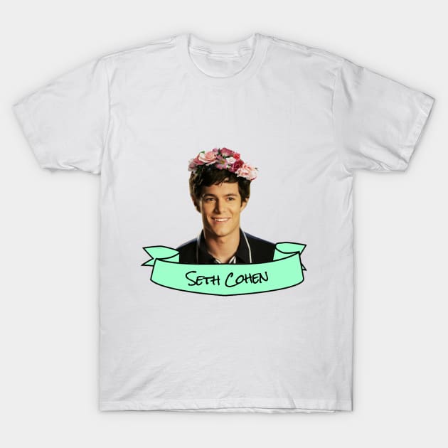 Seth Cohen Flower Crown T-Shirt by lunalovebad